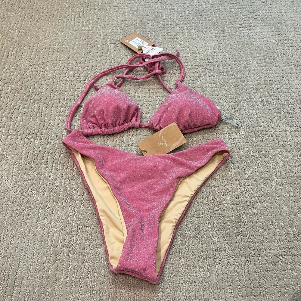 Berlook Pink Sparkly Bikini